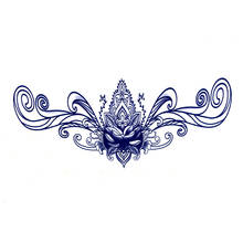 Lotus Crown lasts 15 days tattoo Waterproof Temporary Tattoos Men makeup Flash Tatoo Sleeves tattoo Fake Tattoo For back 2024 - купить недорого