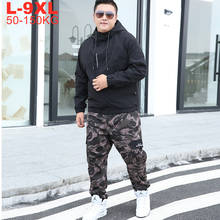 Mens Tracksuits Sweatpants And Jackets Set Big Size 9xl 8xl 6xl 5xl 2 Piece Jogger Men Sweats Suits Jacket Pants Male Sportswear 2024 - buy cheap