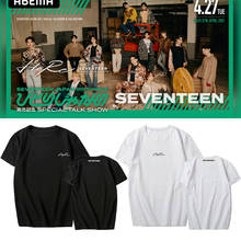 Kpop SEVENTEEN Short Sleeve Tops HARE Letter Printing T-shirt THE8 VERNON S.COUPS JOSHUA JEONGHAN JUN MINGYU HOSHI WONWOO WOOZI 2024 - buy cheap