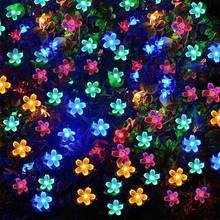 LED Christmas Lights Blossom Flowers LED String Fairy Lights Warm White Garland Holiday Home Room Badroom Wedding Decoration 2024 - buy cheap