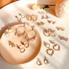 Fashion Vintage Earrings For Women Big Geometric Statement Gold Metal Drop Earrings Trendy Earings Jewelry Brincos Accessories 2024 - buy cheap