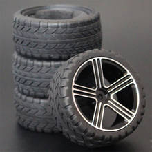 1Set 4Pcs HSP HPI Racing Tires Tyre Metal Wheel Rim 4Pcs For RC 1/10 On-Road Car HSP 94123/94103/94122 D4/D3 FW06 205 2024 - buy cheap
