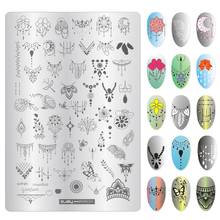 9.5*14cm Nail Art Stamping Plates Christmas Halloween Feather Necklace Manicure Polish Stamp Stencil Nails Tips Accessoires New 2024 - buy cheap
