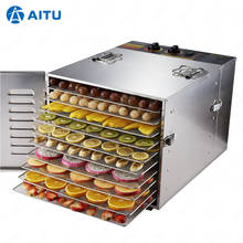 Deshidratador de alimentos Industrial y comercial ST01, máquina de secado de frutas y verduras, 10 bandejas de acero de S. 2024 - compra barato