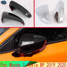 For Mazda 3 Axela Sedan BP 2019 2020 Car Accessories ABS Chrome Door Side Mirror Cover Trim Rear View Cap Overlay Molding 2024 - buy cheap