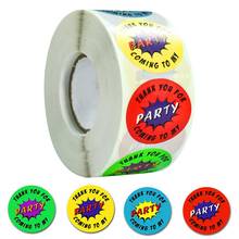 500pcs per roll Thank you for coming to my party Stickers, 25MM Wedding Anniversary Birthday Party Communion Label Seals Sticker 2024 - buy cheap