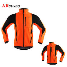 ARSUXEO Winter Cycling Jacket For Men Women Fleece Thermal Reflective MTB Coat Mountain Bike Windproof riding Jacket Windbreaker 2024 - buy cheap