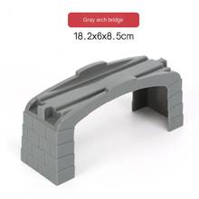 P164 Free Shipping  Gray Straight Caves Bridge Track Scene Accessories Suitable for BRIO Train Track Scene Toys 2piece 2024 - buy cheap