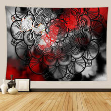 Red Black Mandala Tapestry Wall Fabric Home Dorm Decor Indian Wall Tapestry Mandala Decoration Divination Wall Cloth Tapestries 2024 - buy cheap