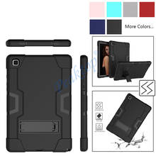 Capa de silicone + pc com suporte resistente, capa à prova de choque para samsung galaxy tab a 10.1 2019 com flash a7 s6 lite 10.4 s5e 10.5 2024 - compre barato