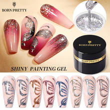 BORN PRETTY 1 Bottle 5g Shining Glitter Metallic Gel DIY Gold Silver Painting UV Gel Manicure Nail Art Soak Off Nail Gel Polish 2024 - buy cheap