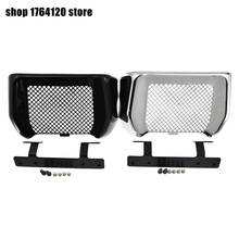 Motorcycle Oil Cooler Cover Case with Bracket Radiator Guard Black/Chrome For Harley Touring Road King Street Glide FLHR 17-18 2024 - buy cheap