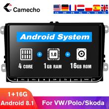 Camecho-Radio con GPS para coche, reproductor multimedia con Android 9,0, 9 pulgadas, 2DIN, para VW, SKODA, GOLF 6, POLO, PASSAT B5, B6, JETTA, Seat 2024 - compra barato