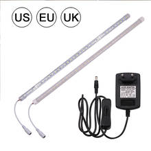 12V LED Bar Lights Rigid Strip Aluminum Hard LED Tube Lamp 50cm 36 LED Bar Kitchen Cabinet Lights + Cover + EU/US/UK Power Plug 2024 - buy cheap