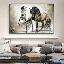 Retro Horse Oil Paintings on Canvas Abstract Animals Wall Art Posters and Prints Wall Hanging Picture for Home Living Room Decor 2024 - buy cheap