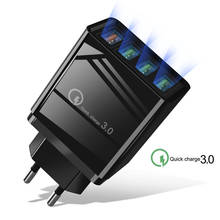 Cargador USB 3,0 de 48W para móvil, Cargador rápido de pared para Samsung A50, A30, Huawei P20, iPhone 7, 8, tableta QC 3,0, adaptador de enchufe para EE. UU., UE, Reino Unido 2024 - compra barato