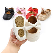 New 0-18M Baby Girls Spring Autumn Shoes Bow Knot Solid First Walker Soft Sole Shoes Newborn Infant Toddler Girls Princess Shoes 2024 - buy cheap