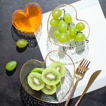 Cute Heart Shaped Glass Bowl Frosted Phnom Penh Clear Dessert Fruit Salad Bowl Large Water Cup Household tableware mx9231542 2024 - buy cheap