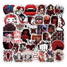 50PCS Red Style Gothic Stickers Skull Horror Skateboard Fridge Guitar Laptop  Luggage Classic Toy Kids Decal Stickers 2024 - buy cheap