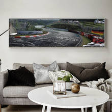 Nurburgring-pintura en lienzo de Rally Road Sports Car Track, lienzo impreso en HD, paisaje de bosque, arte de pared, póster, sala de estar, decoración del hogar 2024 - compra barato