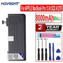 HSABAT-batería A1322 para MacBook Pro de 13 ", 8000mAh, Unibody, A1278, MC700, MC374, Mid 2009, 2010, 2011, 2012 2024 - compra barato