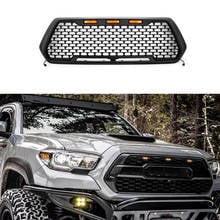 Car Grilles ABS Front racing grill Black Grille Mesh Racing Grill With LED Lights For Toyota Tacoma 2015 2016 2017 2018 2019 2024 - buy cheap
