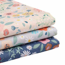 100% algodão tecido floral patchwork faça você mesmo costura acolchoados material para bebê e vestuário 2024 - compre barato