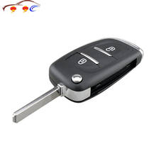 Новый чехол для ключей для Peugeot 107 207 307 307S 308 407 607 2 кнопки модифицированный раскладной чехол для дистанционного ключа CE0536 высокое качество 2024 - купить недорого