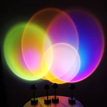Proyector de luces de noche de arco iris, lámpara de mesita de noche Usb, regalo del Día de San Valentín, lámparas de dormitorio, Bar, café, luz LED de ambiente 2024 - compra barato