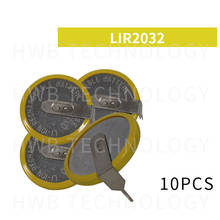 10 шт./лот LIR2032 3,6 V горизонтальная сварочная ножная батарея LIR2032 монетная батарея для сварки ног Бесплатная доставка 2023 - купить недорого