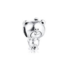 Valentine Day Bear Charm Beads for Jewelry Making 925 Sterling Silver Beads for Charms Bracelets 2020 Jewelry Vintage Bead DIY 2024 - buy cheap