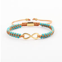 High Quality Women Bracelet Gold Stainless Steel infinity handmade Braided Macrame Beaded Bracelet Women 2024 - buy cheap