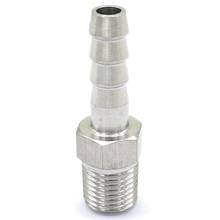 High Pressure Hose Barb I/D 8mm x 1/4" BSPT Male Thread 304 Stainless steel coupler Splicer Connector fitting for Fuel Gas Water 2024 - buy cheap