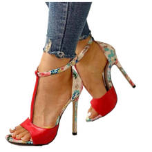 Women Sandals T-Strap High Heels Sandals Chaussures Femme Sexy Stripper Shoes Women Heels  New Peep Toe Summer Shoes Female uio9 2024 - buy cheap
