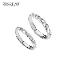 Fashion Ring For Woman Man Pure 100% 925 Sterling Silver Matte Wedding Engagement Ring Jewelry Gift For Lovers Couple 2024 - buy cheap