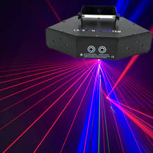 Лазерное сканирование луча, беспроводное управление RGB, 16 линий изображения, сканирование луча, система освещения с эффектами для домашней вечеринки, кофе, дискотеки 2024 - купить недорого