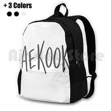 Taekook Gray Outdoor Hiking Backpack Waterproof Camping Travel B A P Ikon Got7 Winner Vixx Twice Korean Pop Music Lover Nct 2024 - buy cheap