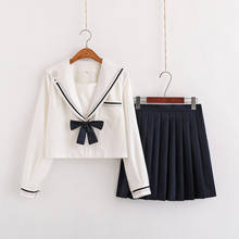 2021 New School girl Uniform Japanese Class Navy Sailor School Uniforms Students Clothes For Girls Anime COS Sailor Navy Suit 2024 - buy cheap