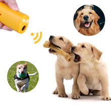 Устройство для обучения домашних собак Отпугиватель Анти лай Стоп тренажер светодиодный ультразвуковой 3 в 1 Анти лай ультразвуковой 2024 - купить недорого