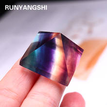 Natural Crystal Pyramid Rainbow Fluorite Quartz Healing Stone Striped fluorite Chakra Reiki Crystal Point Energy Home Decor 2024 - buy cheap