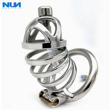 NUUN 304 Stainless Steel Chastity Device Cock Cages Metal  Male Chastity Belt Openwork Cock Cage  Penis Ring Sex Shop 2024 - compre barato
