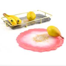 Fruit Tray Mold Tea Tray Glue Mold Tray Silicone Mold Resin Glue Set Tray Coaster DIY Material Package 2024 - buy cheap