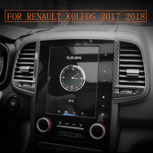 Accessorie For Renault Koleos 2017 2018 ABS Middle Air Condition Outlet Vent Protector Molding Cover Kit Trim MATTE CARBON FIBER 2024 - buy cheap