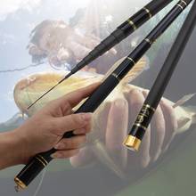 3.6M-8.1M Carbon Fiber Telescopic Fishing Rod Super Hard Ultra Light Carp Fishing Pole Stream Fishing Rod Hooks Set 2024 - buy cheap