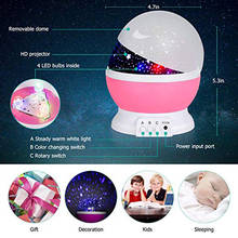 LED Night Light Luminaria Projector Star Moon desk Lamp for Baby Kids Sleep Birthday Led Indoor Light USB battery fairy colorful 2024 - buy cheap