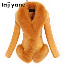 Tajiyane 2020 Winter Genuine Sheepskin Jacket Women White Duck Down Coat Woman Real Fox Fur Collar Jackets Mujer Chaqueta TN1631 2024 - buy cheap