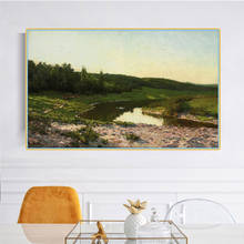 Citon Levitan Isaak Iliich《Summer river》Canvas Oil Painting Artwork Poster Picture Modern Wall Decor Home Living room Decoration 2024 - buy cheap
