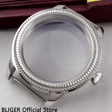 Classic 44MM Polished Stainless Steel Watch Case With Bezel Fit For ETA 6497 6498 Hand Winding Movement 2024 - buy cheap