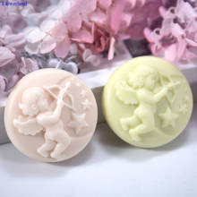 3d Round Cupid Handmade Soap Silicone Mould DIY Oval Soap Mold Soap Making Supplies Fondant Cake Chocolate Mold Cake Decor 2024 - buy cheap
