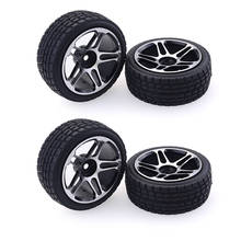 4Pcs Front and Rear 1/10 On Road Tires Soft & Alloy Aluminum Rims Hex 12mm VRXfor Redcat HSP HPI Hobbyking Losi VRX RC 1/10 Car 2024 - buy cheap